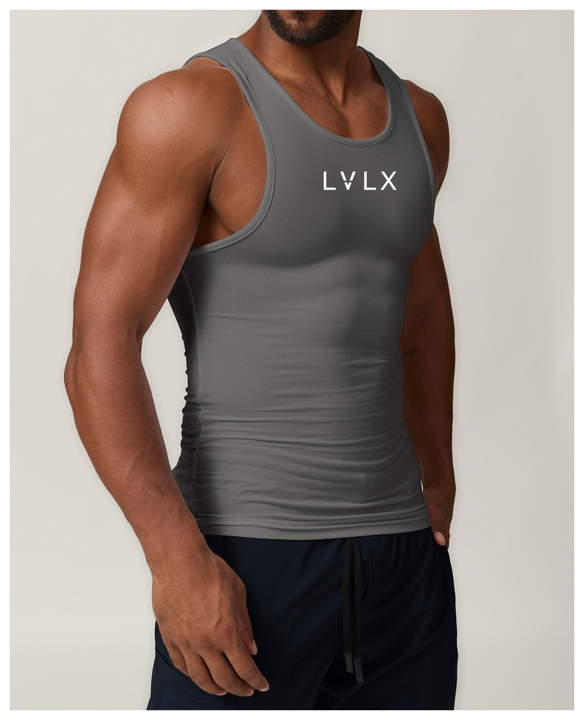 Apex Ribbed Tank (Gun Metal)