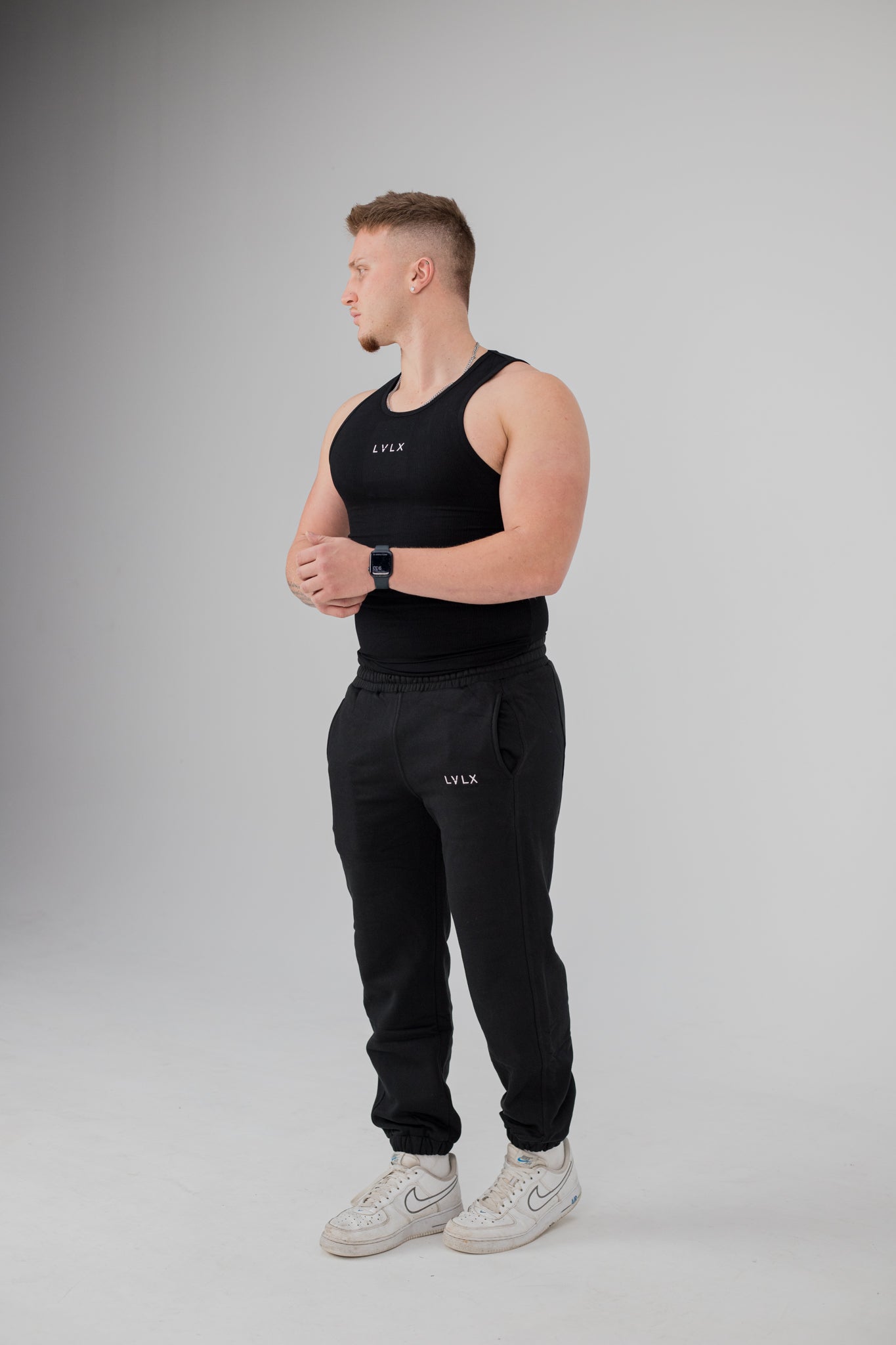 Apex Ribbed Tank (Jet Black)