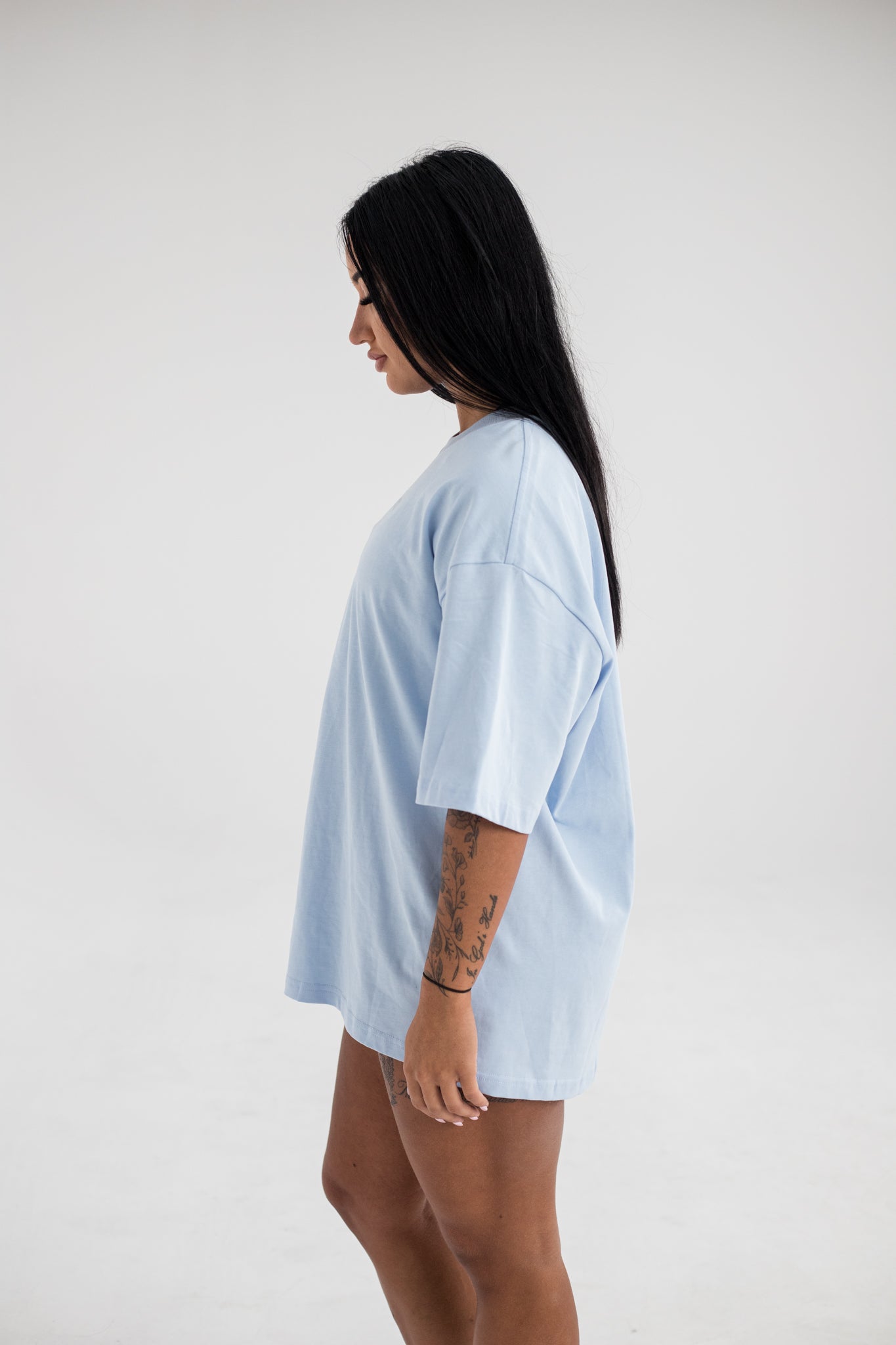Core Oversized Tee - Women (Sky Blue)