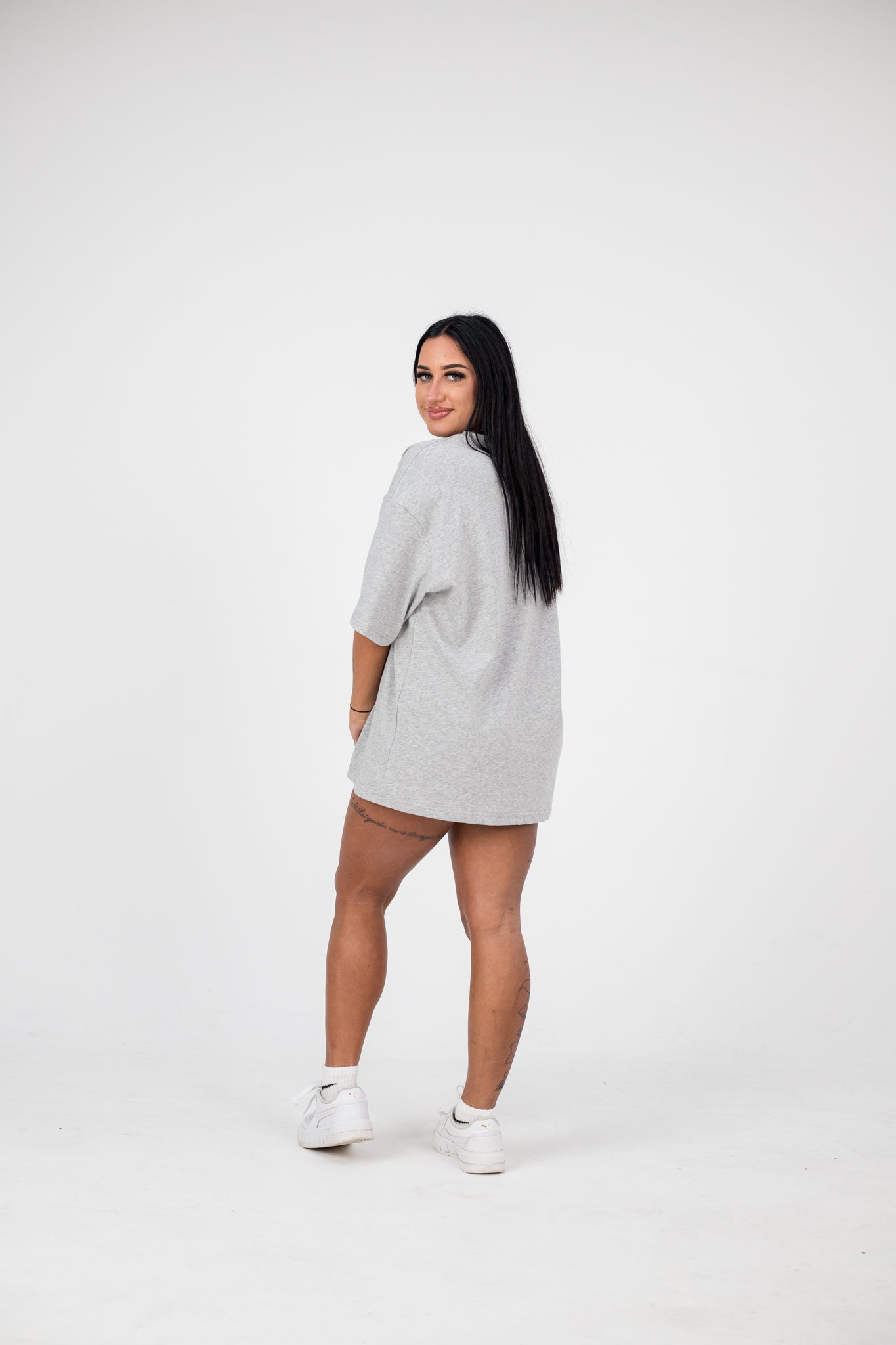 Core Oversized Tee - Women (Ash Grey)