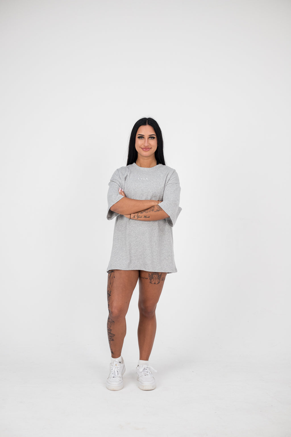 Core Oversized Tee - Women (Ash Grey)