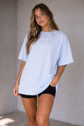 Core Oversized Tee - Women (Sky Blue)