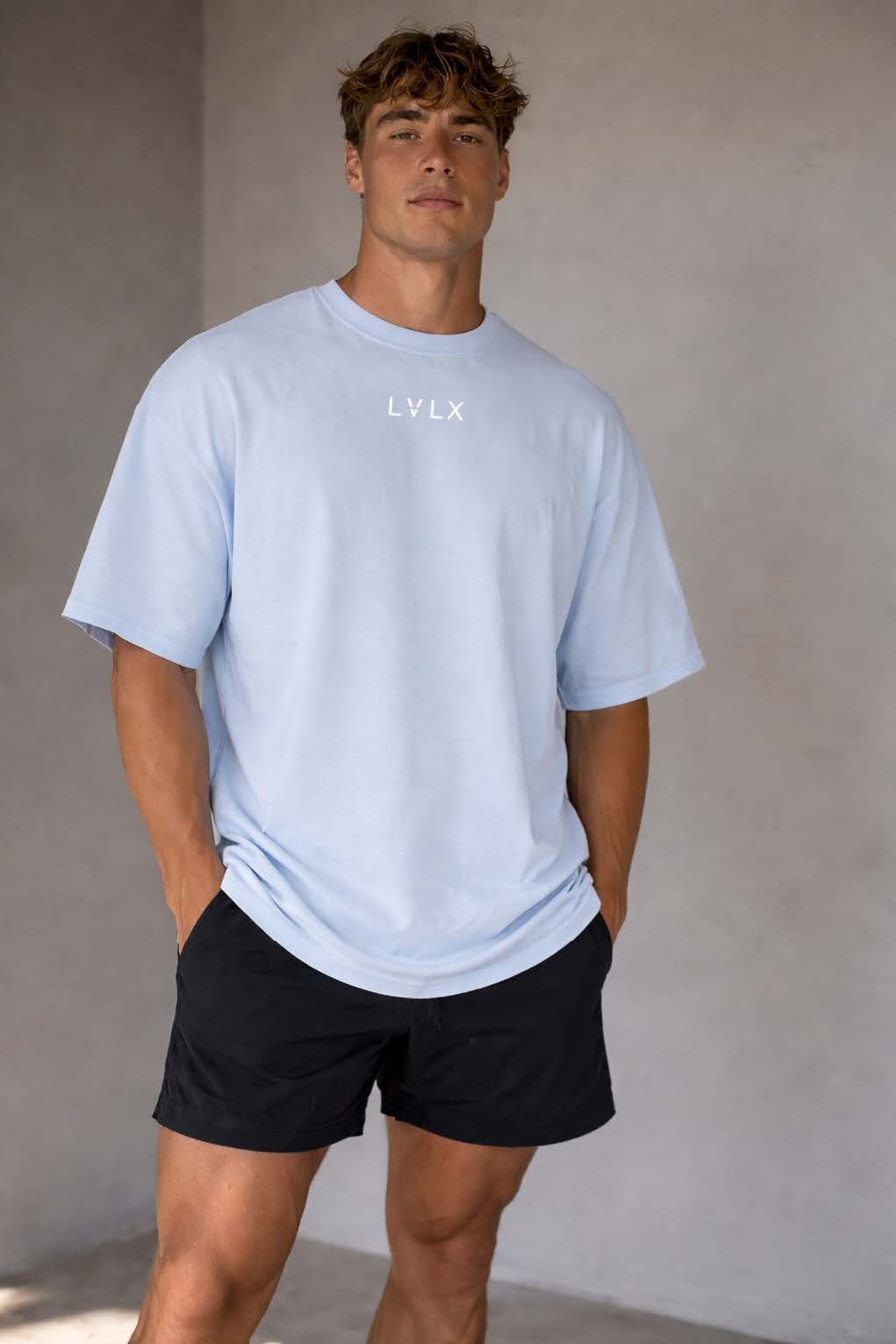 Core Oversized Tee - Men (Sky Blue)