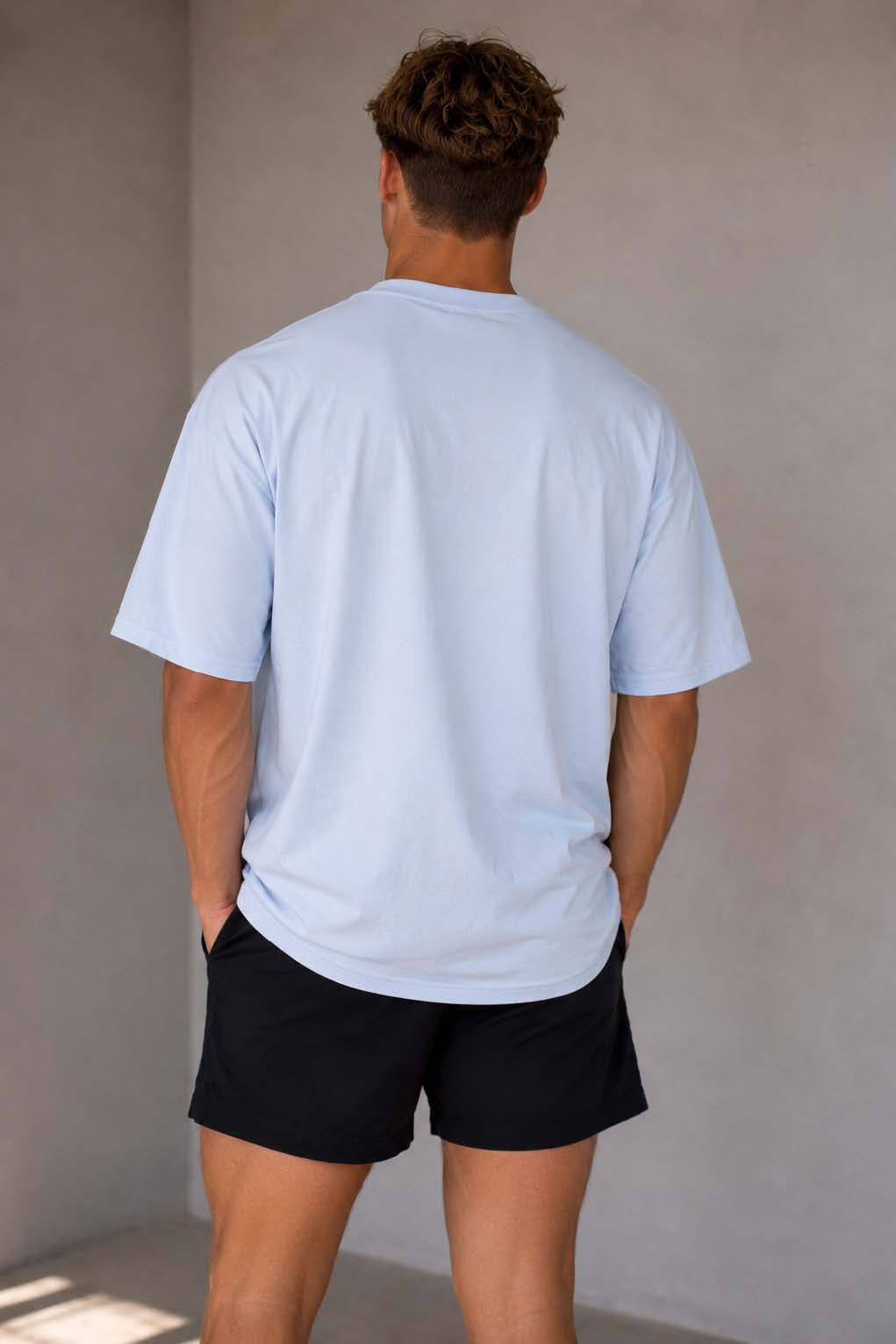 Core Oversized Tee - Men (Sky Blue)