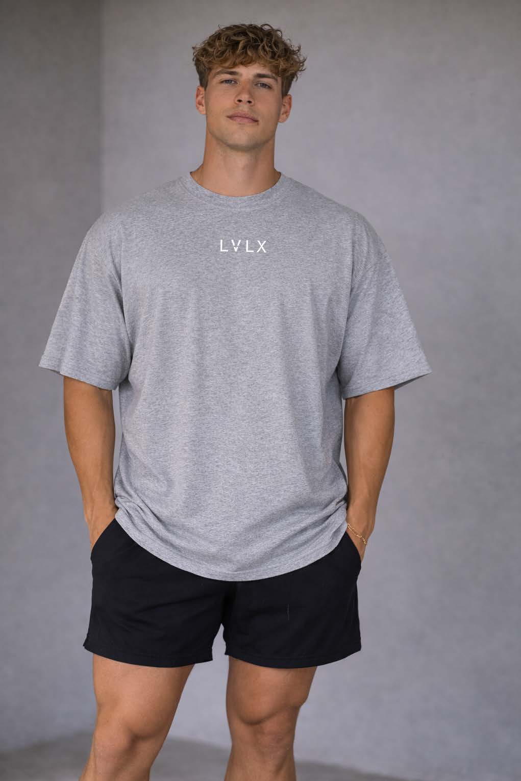 Core Oversized Tee - Men (Ash Grey)