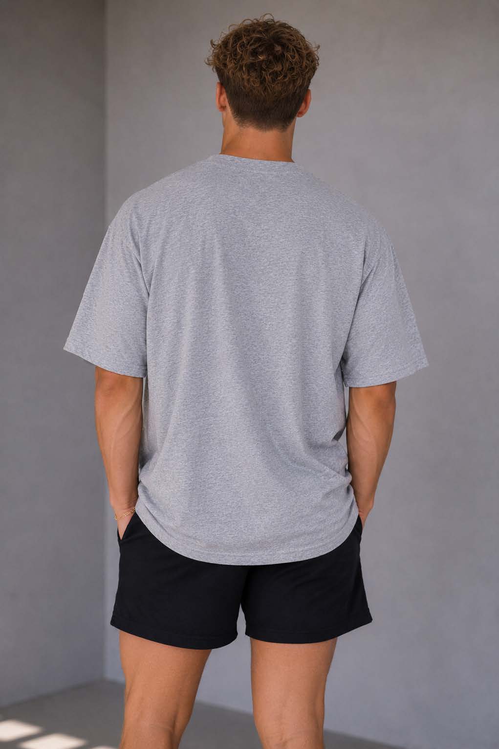 Core Oversized Tee - Men (Ash Grey)